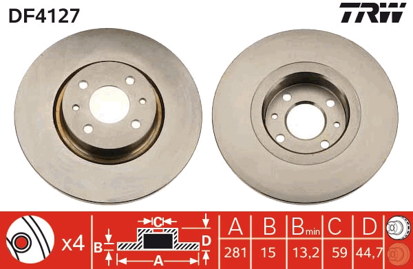 Disc frana DF4127 TRW