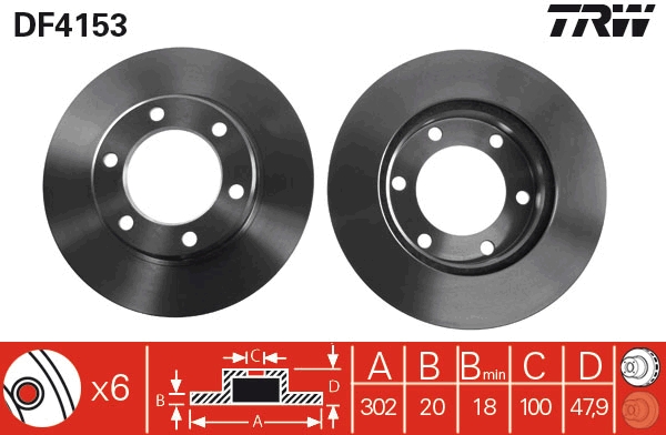 Disc frana DF4153 TRW