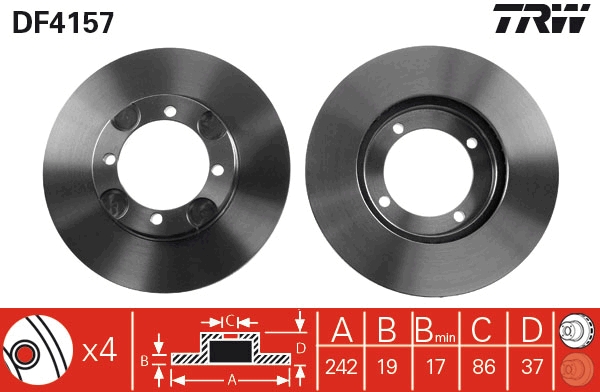 Disc frana DF4157 TRW