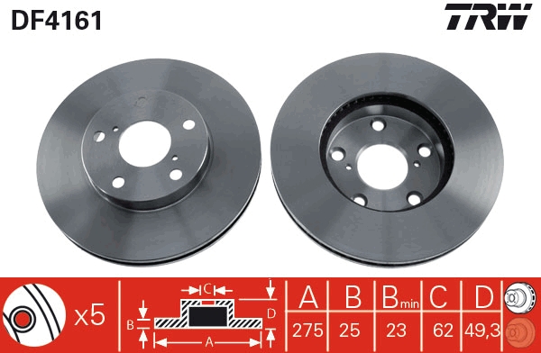 Disc frana DF4161 TRW