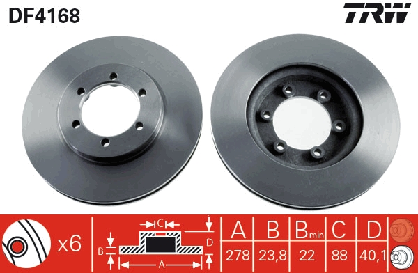 Disc frana DF4168 TRW