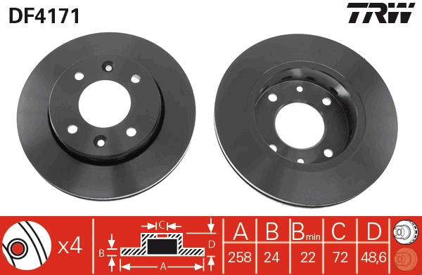 Disc frana DF4171 TRW