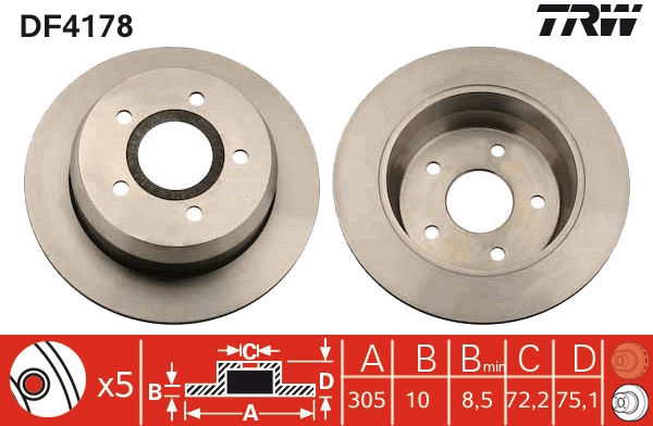 Disc frana DF4178 TRW