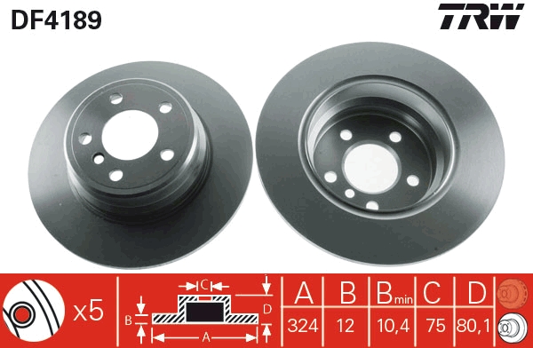 Disc frana DF4189 TRW