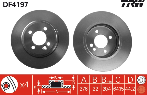 Disc frana DF4197 TRW