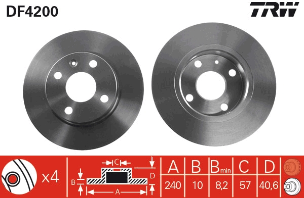 Disc frana DF4200 TRW