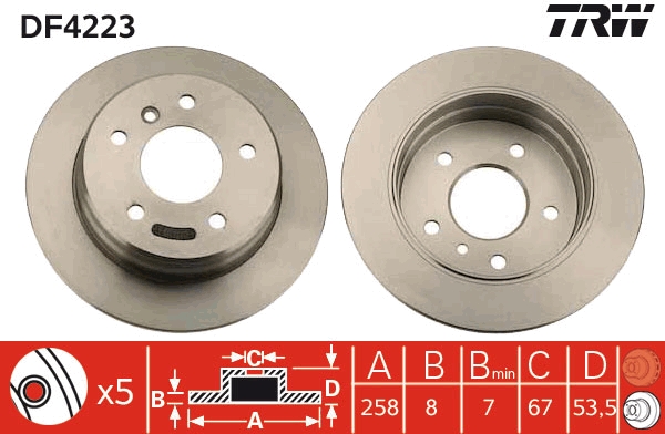 Disc frana DF4223 TRW