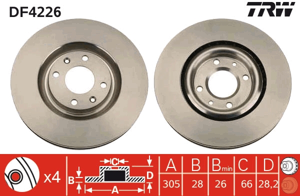 Disc frana DF4226 TRW