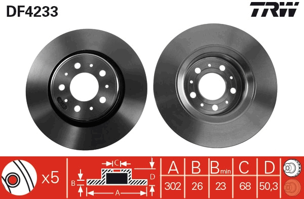 Disc frana DF4233 TRW