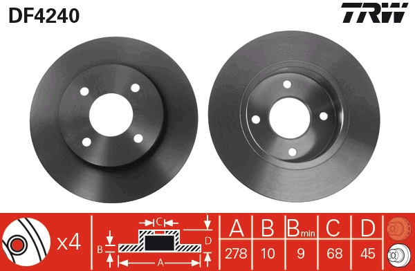 Disc frana DF4240 TRW