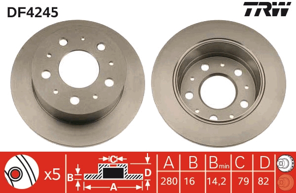 Disc frana DF4245 TRW