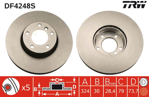 Disc frana DF4248S TRW