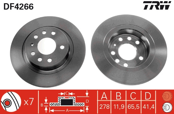 Disc frana DF4266 TRW