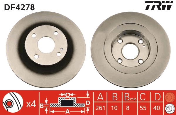 Disc frana DF4278 TRW