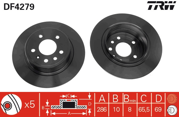 Disc frana DF4279 TRW