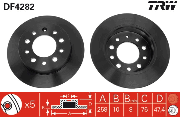 Disc frana DF4282 TRW