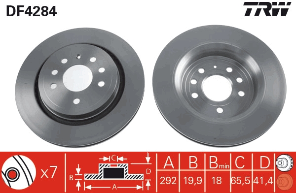 Disc frana DF4284 TRW