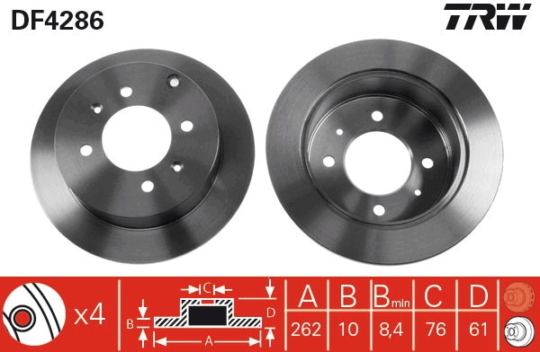 Disc frana DF4286 TRW