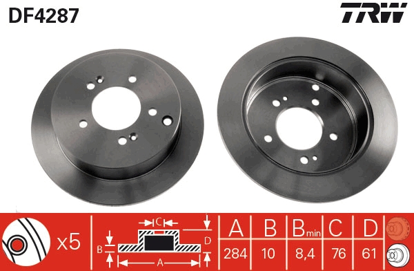 Disc frana DF4287 TRW