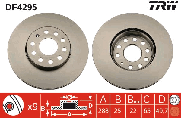 Disc frana DF4295 TRW