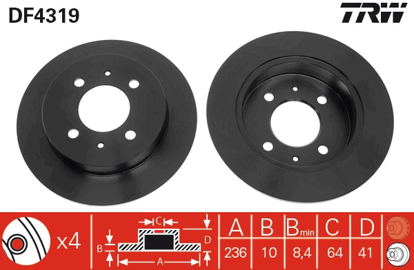 Disc frana DF4319 TRW