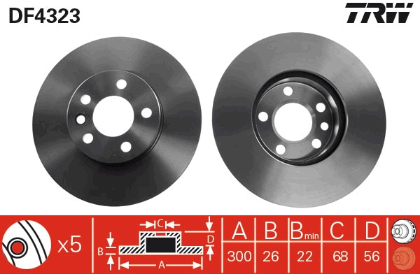 Disc frana DF4323 TRW