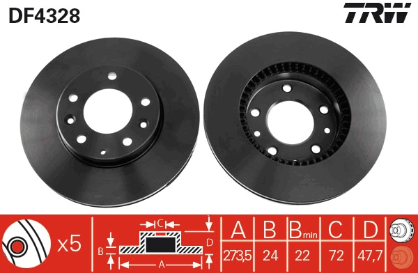 Disc frana DF4328 TRW