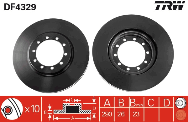 Disc frana DF4329 TRW