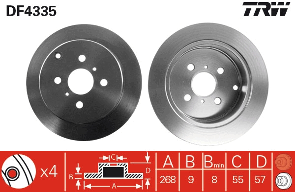 Disc frana DF4335 TRW