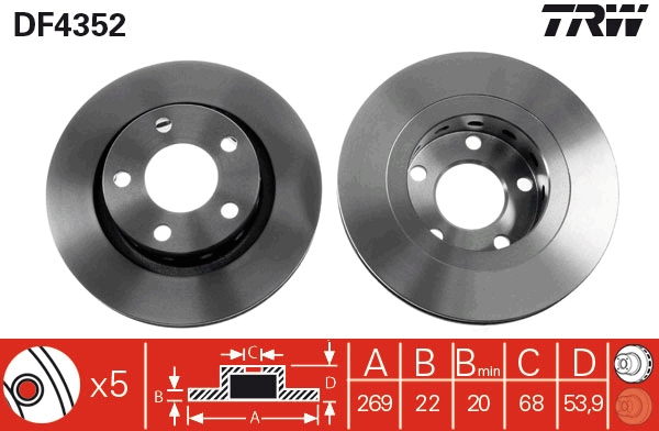 Disc frana DF4352 TRW