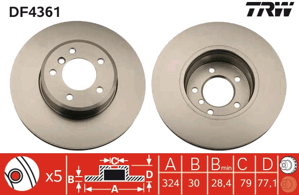 Disc frana DF4361 TRW