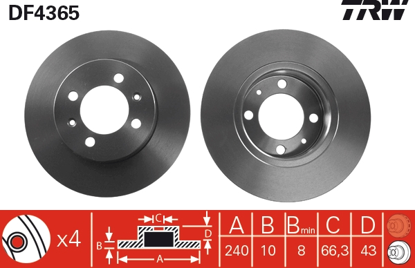 Disc frana DF4365 TRW