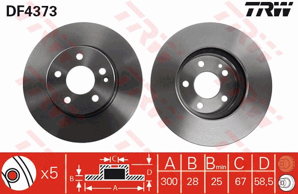 Disc frana DF4373 TRW