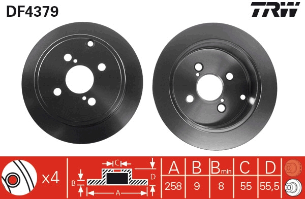 Disc frana DF4379 TRW