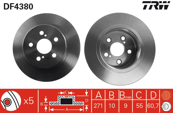 Disc frana DF4380 TRW