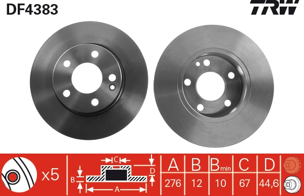 Disc frana DF4383 TRW