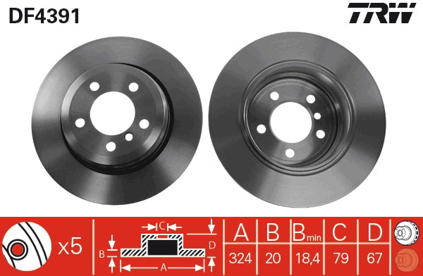 Disc frana DF4391 TRW