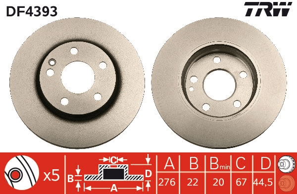 Disc frana DF4393 TRW