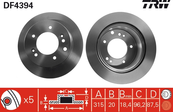 Disc frana DF4394 TRW