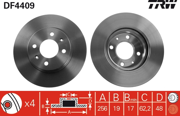 Disc frana DF4409 TRW