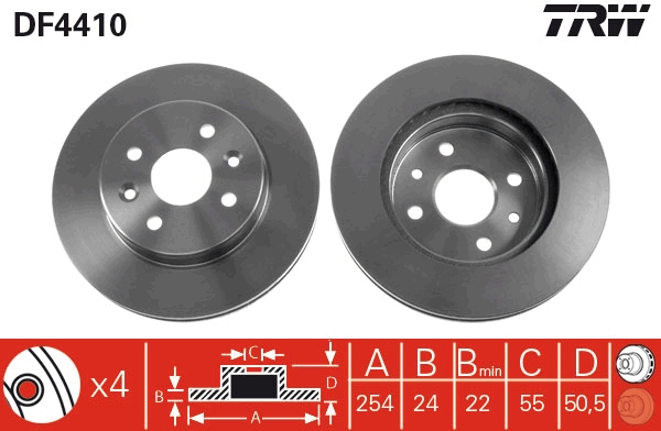 Disc frana DF4410 TRW