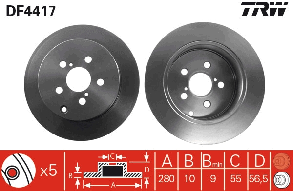 Disc frana DF4417 TRW