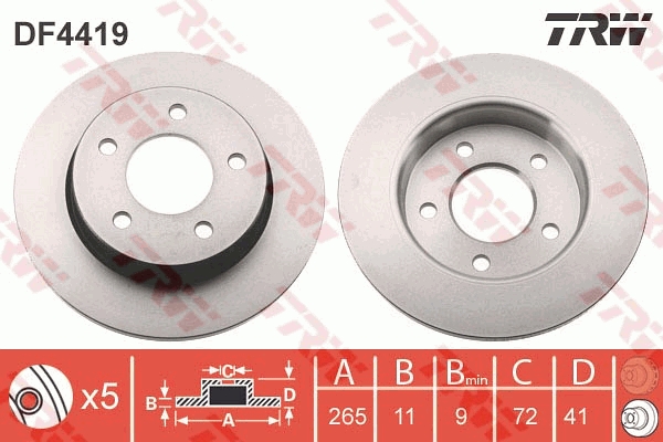 Disc frana DF4419 TRW