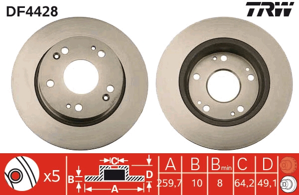 Disc frana DF4428 TRW