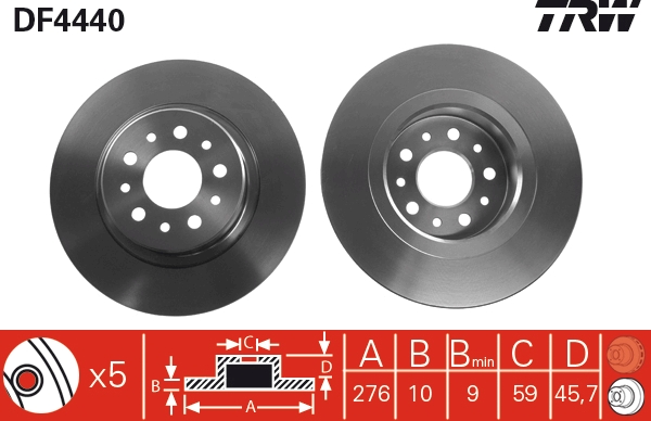 Disc frana DF4440 TRW