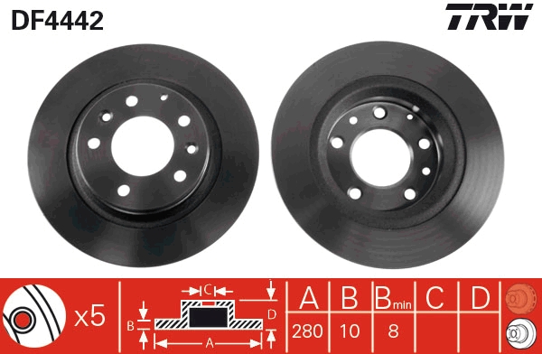 Disc frana DF4442 TRW