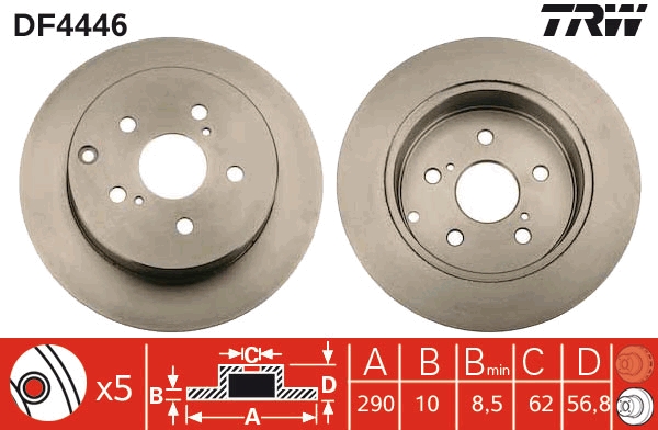 Disc frana DF4446 TRW