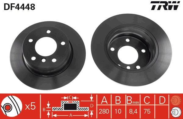 Disc frana DF4448 TRW