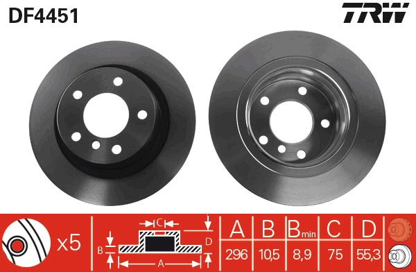 Disc frana DF4451 TRW