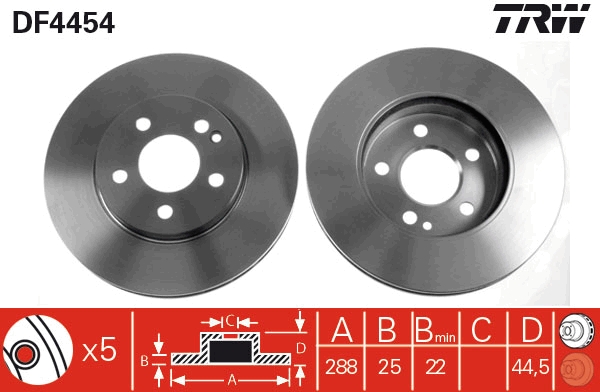 Disc frana DF4454 TRW